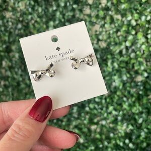 kate spade Jewelry Kate Spade Silver Bow Earrings Nwt Poshmark